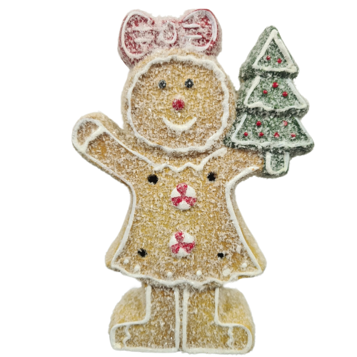 200mm Standing Gingerbread Girl With Lights
