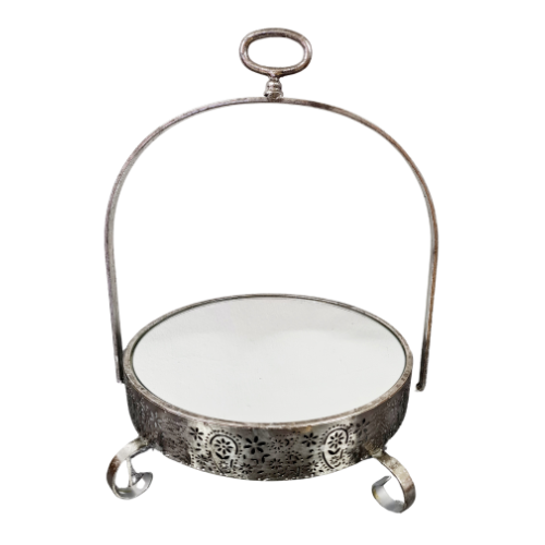 Large Round Mirror Tray With Handles