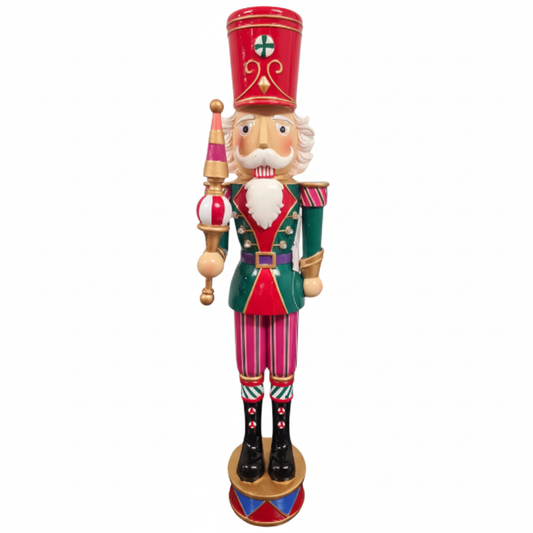 Classic Nutcracker With Pink Striped Pants (Light Up) - 460mm