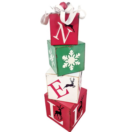 Vintage Metal Noel Gift Boxes