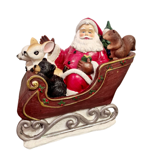 250mm Santa In Sleigh