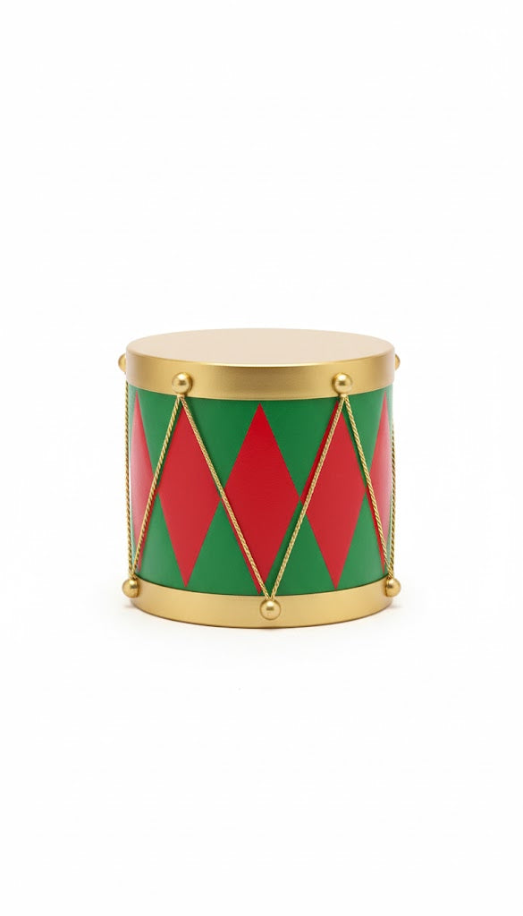 Festive Christmas Display Small Drum - 300mm
