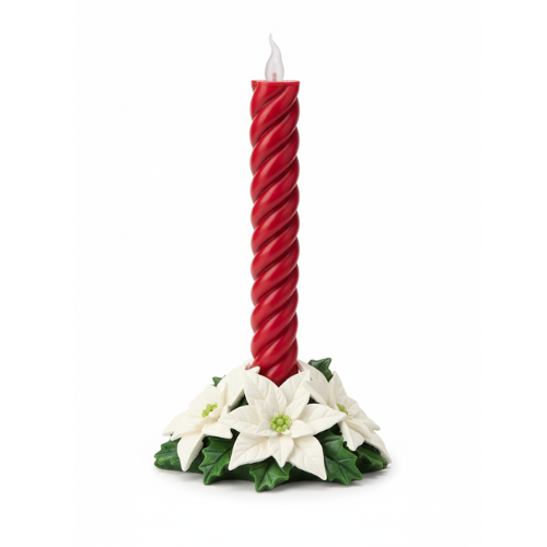 LED Poinsette Candle