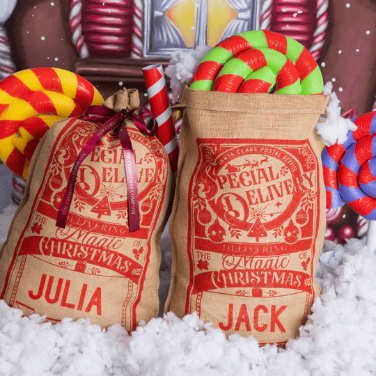Dasher Christmas Sack, Red – 80 × 53 cm