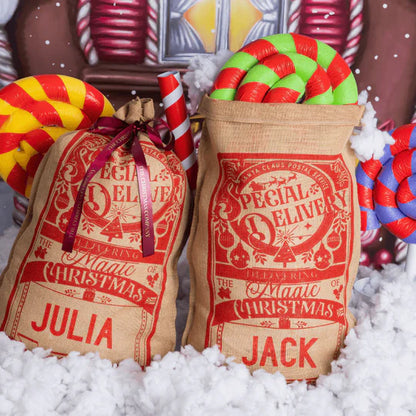 Dasher Christmas Sack - Red - 80cm x 53cm