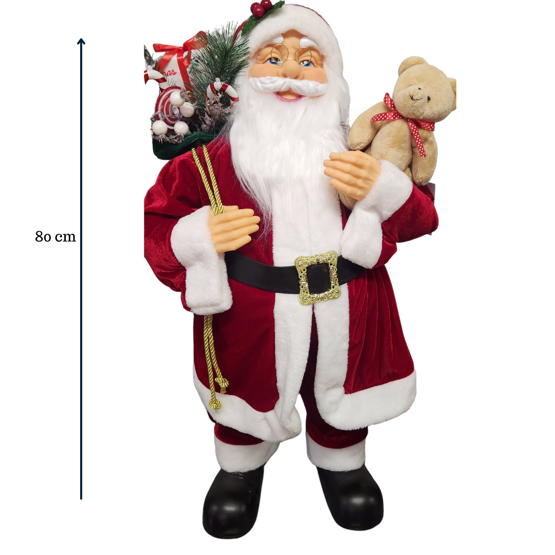 80cm Classic Santa with Teddy