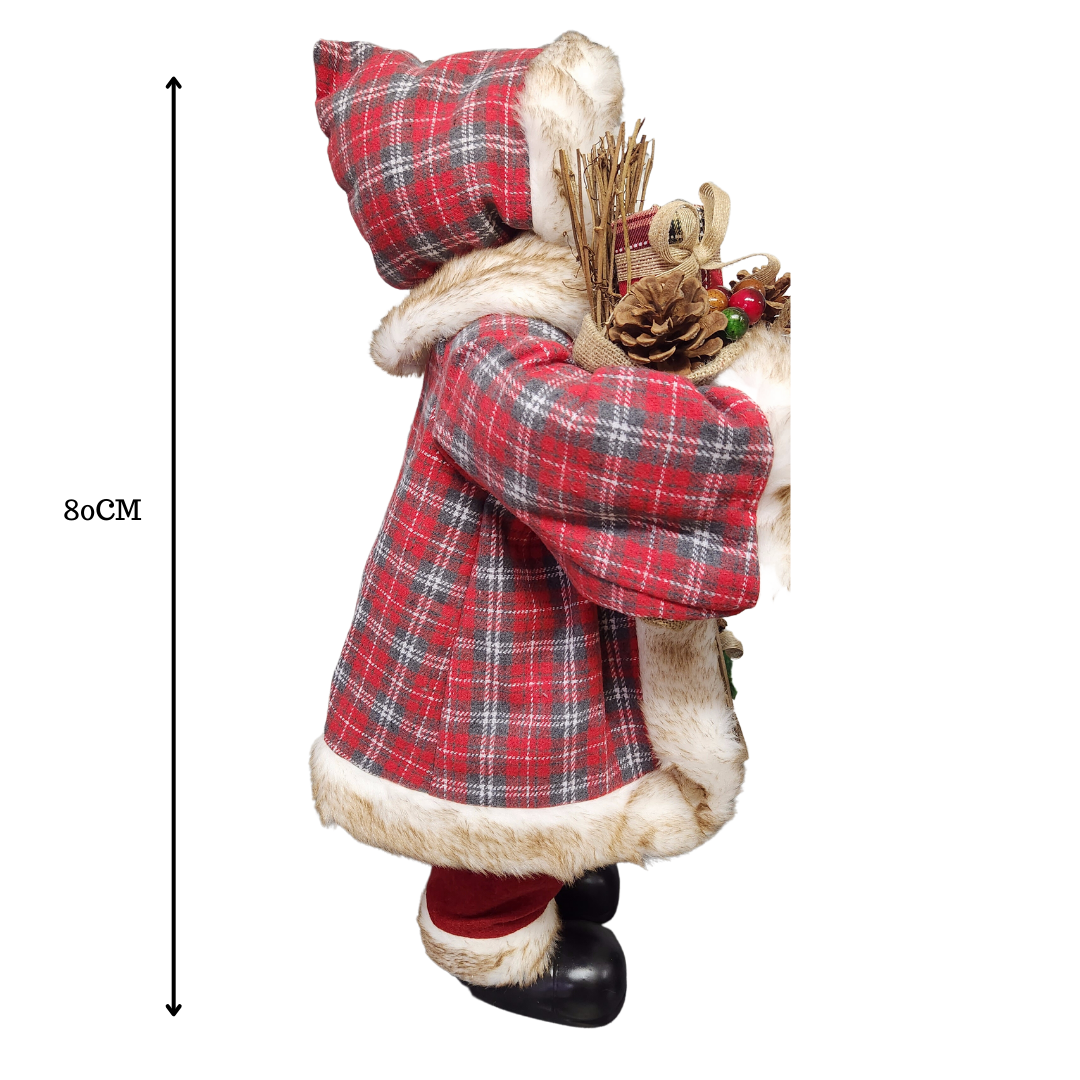 80cm Tartan Arctic Santa