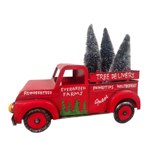 Large Christmas Farm Truck - Metal