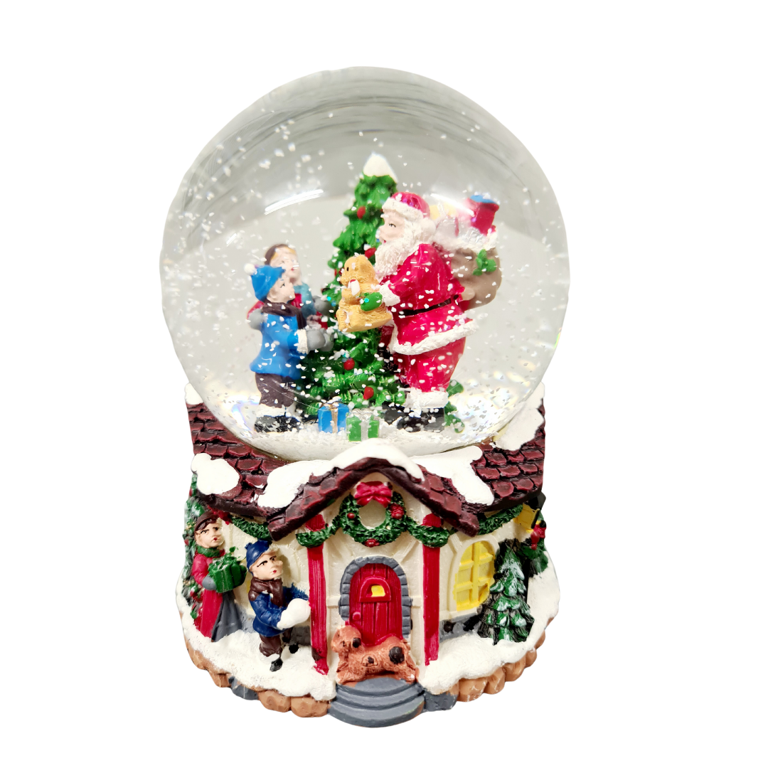 100mm Snowglobe Village themed with Music