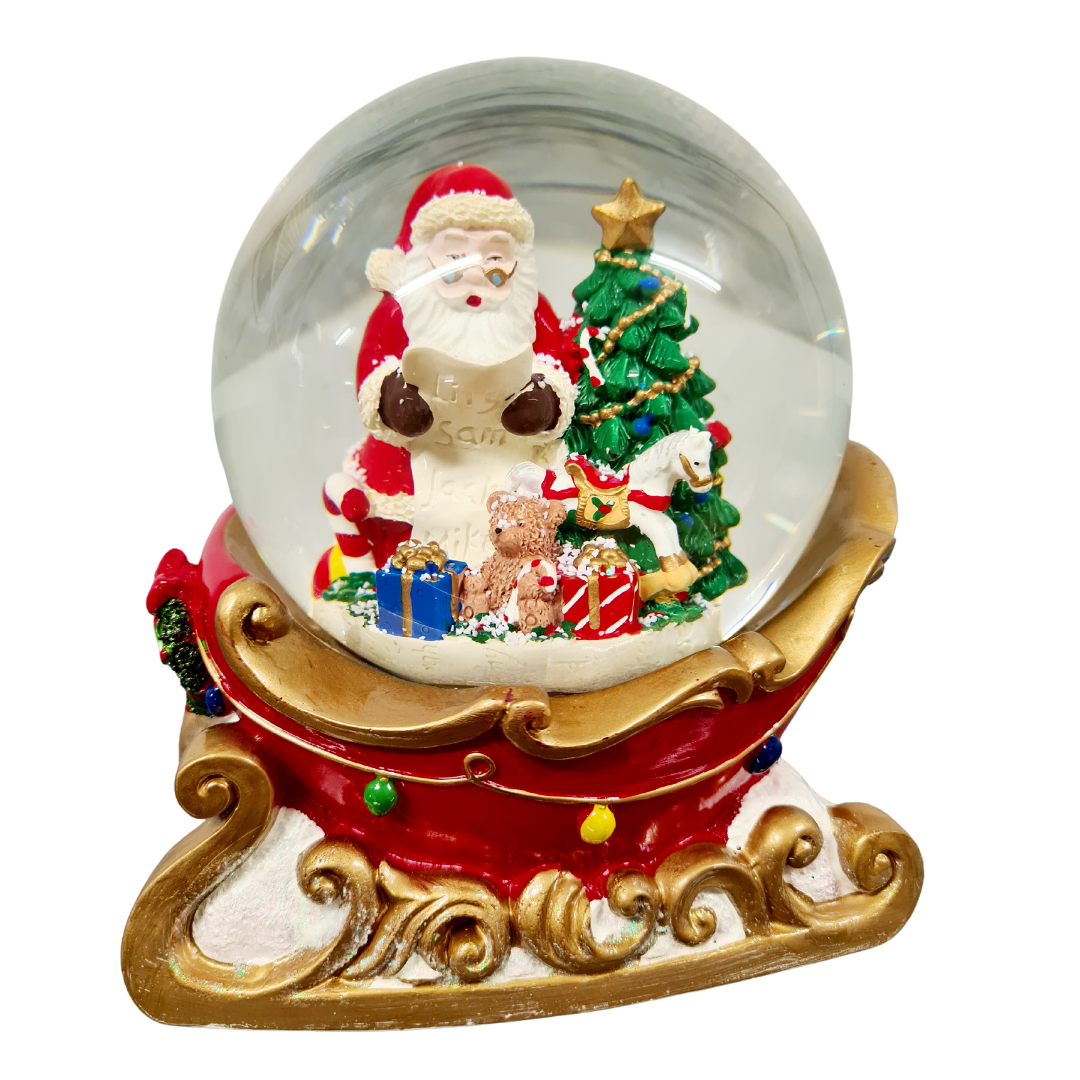 120mm Snowglobe Sleigh with Music
