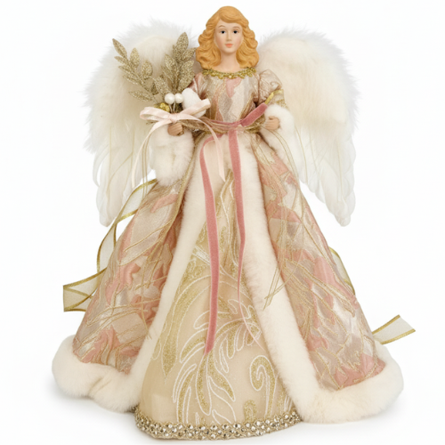 Pink & Gold Angel Tree Topper