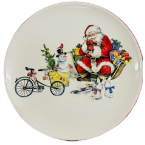 Santa Cake Plate
