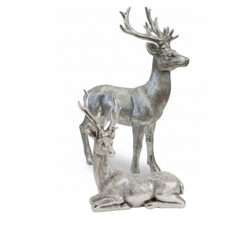 Silver Reindeer Set Of 2