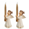 LED White Angel Candleholders, Set of 2