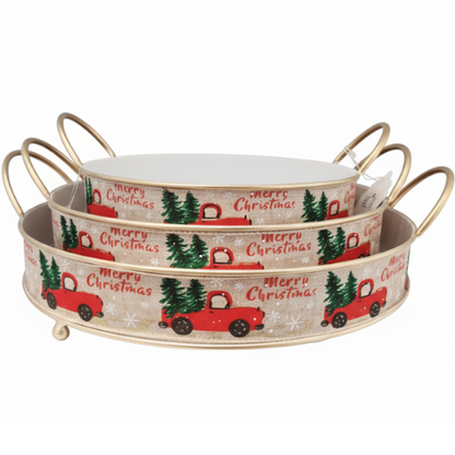 Set of 3 Christmas Trays