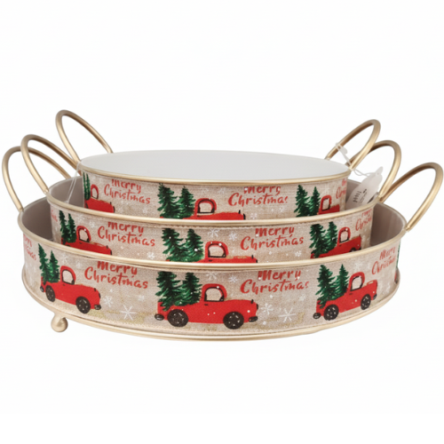 Set of 3 Christmas Trays