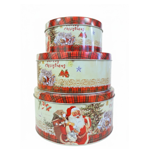 Set Of 3 Christmas Tins