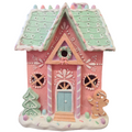 Pinkmas Gingerbread House with Lights – 30 cm