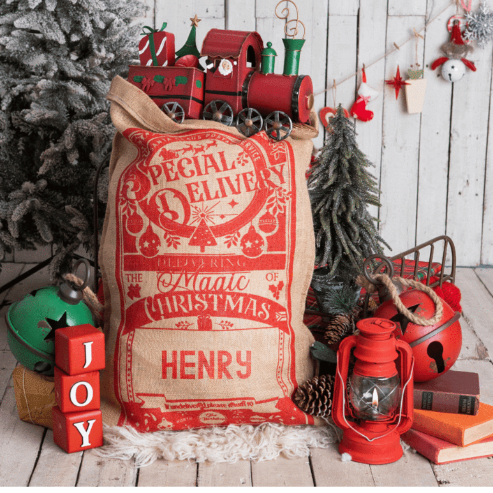 Burlap new arrivals christmas sacks