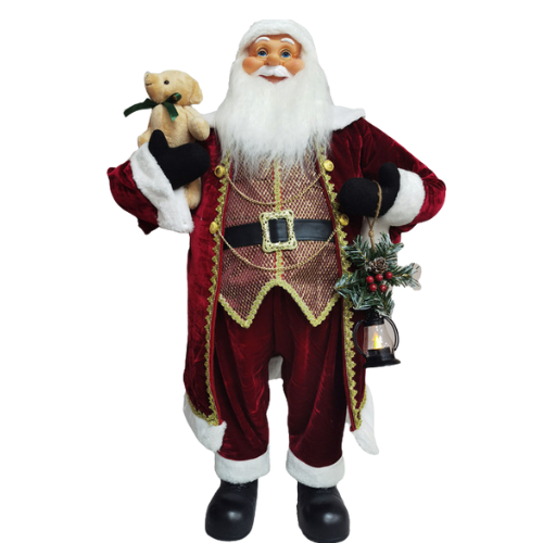 900mm Vintage Santa With LED Lamp