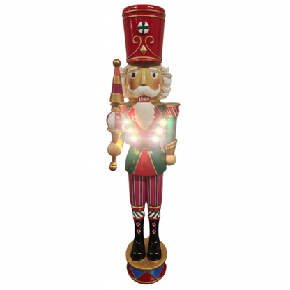 Classic Nutcracker With Pink Striped Pants (Light Up) - 460mm