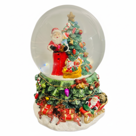 120mm Santa With Child Snow Globe
