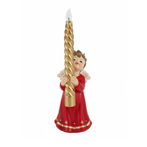 LED Red Angel Candleholder