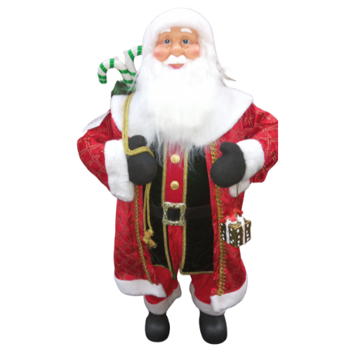 900mm Grand Classic Santa- Quilted Red