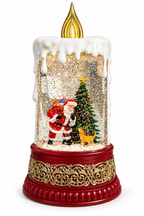 Santa's Christmas Candle Snow Globe
