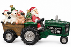 Santa with Green Tractor