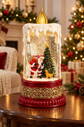 Santa's Christmas Candle Snow Globe
