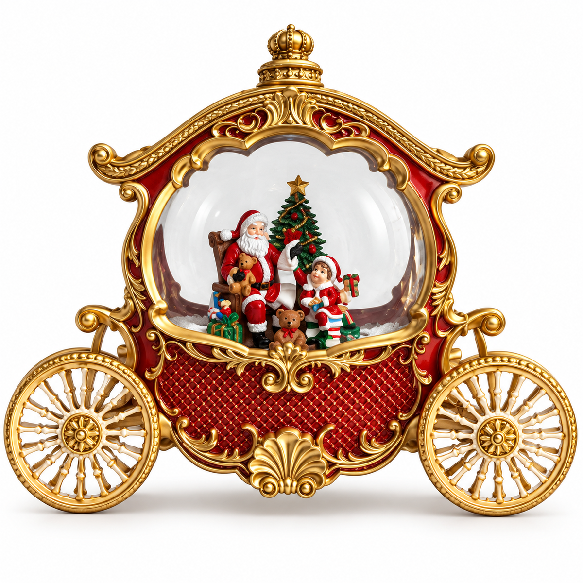 Santa's Royal Carriage Snow Globe