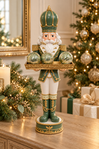 Mint Green & Gold Nutcracker with Decorative tray