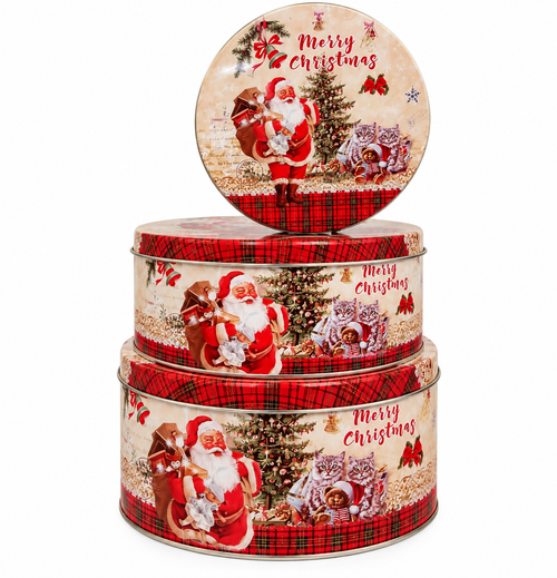 Christmas Tins, Set of 3